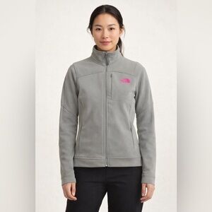 The North Face Women's Gray Caroleena full zip fleece lined jacket